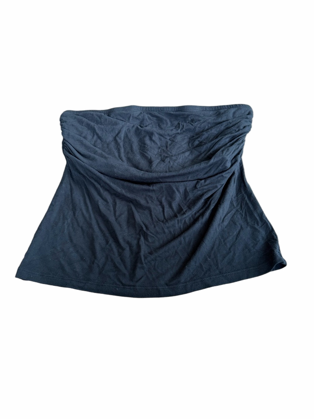 Antistar Black Strapless Fold-Over Tube Top